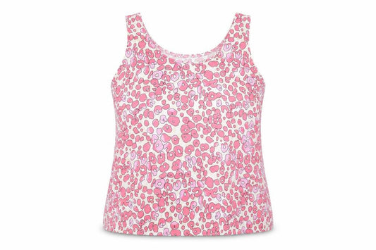 Marks and Spencer Womens Pink Animal Print Polyester Basic Tank Size 20 Scoop Neck - Leopard Print
