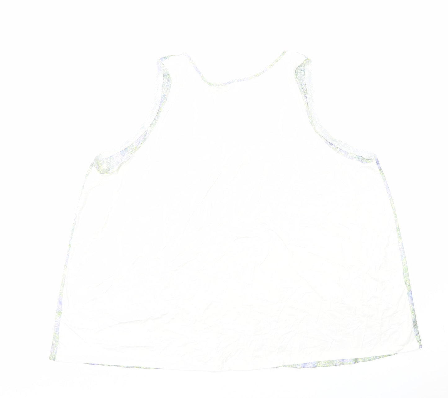 Marks and Spencer Womens Multicoloured Geometric Polyester Basic Tank Size 24 Scoop Neck