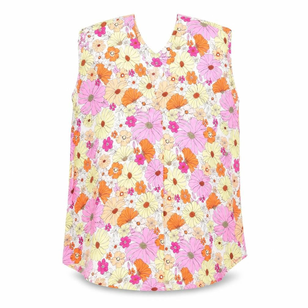 Marks & Spencer Womens Multicoloured Floral Polyester Basic Tank Size 22 V-Neck