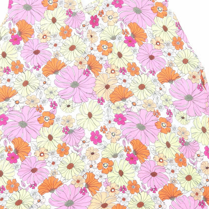 Marks & Spencer Womens Multicoloured Floral Polyester Basic Tank Size 22 V-Neck