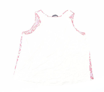 Marks & Spencer Womens Pink Animal Print Polyester Basic Tank Size 18 Scoop Neck - Leopard Print