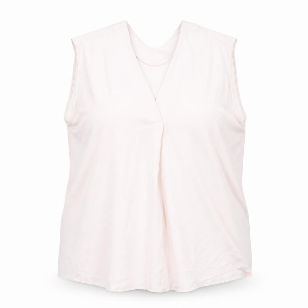 Marks & Spencer Womens Pink Polyester Basic Tank Size 20 V-Neck