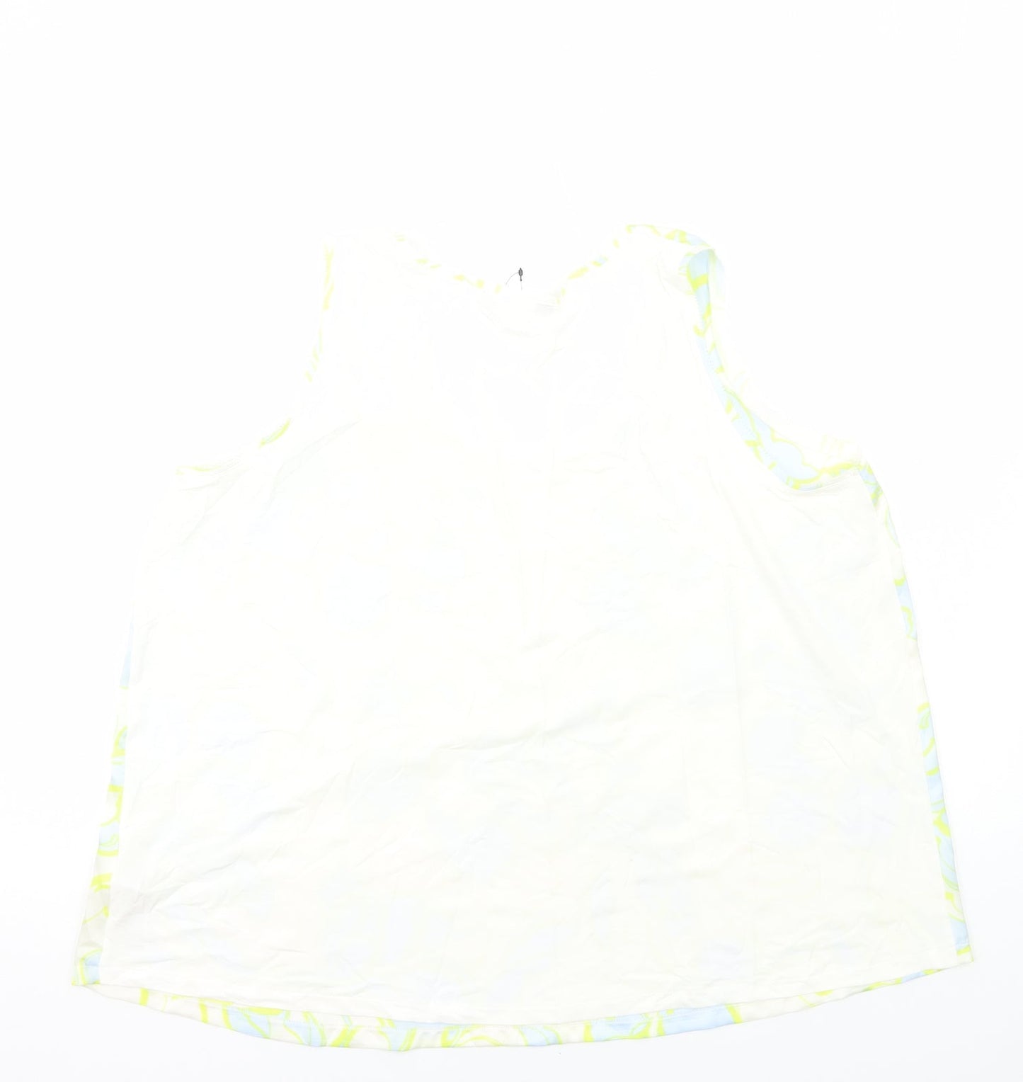 Marks and Spencer Womens Multicoloured Geometric Polyester Basic Tank Size 18 Round Neck