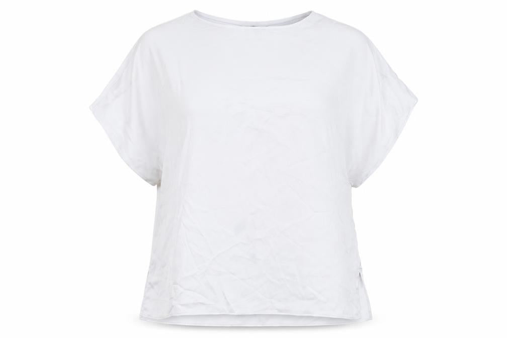 Marks & Spencer Womens Grey Viscose Basic Blouse Size 14 Round Neck