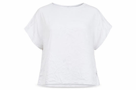 Marks and Spencer Womens Grey Viscose Basic Blouse Size 14 Round Neck