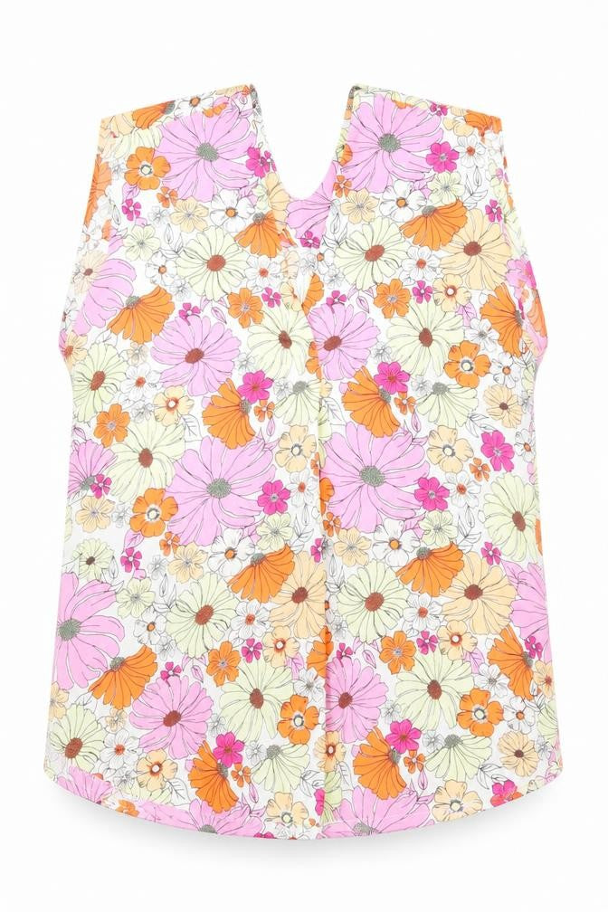 Marks & Spencer Womens Multicoloured Floral Polyester Basic Blouse Size 8 V-Neck