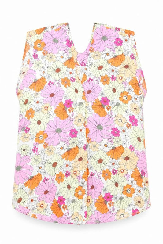 Marks and Spencer Womens Multicoloured Floral Polyester Basic Blouse Size 8 V-Neck