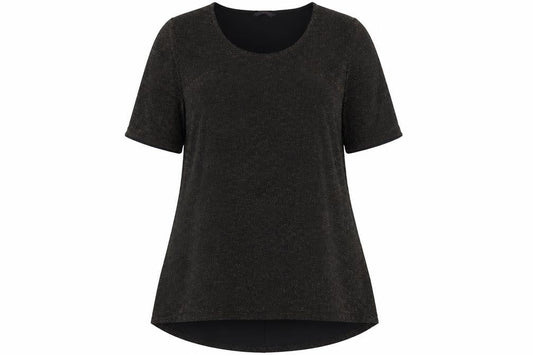 Marks & Spencer Womens Gold Polyester Tunic T-Shirt Size 16 Round Neck