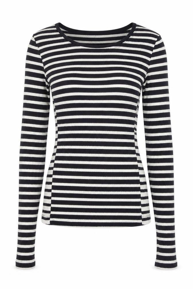 French Connection Womens Multicoloured Scoop Neck Striped Viscose Pullover Jumper Size L