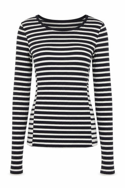 French Connection Womens Multicoloured Scoop Neck Striped Viscose Pullover Jumper Size L