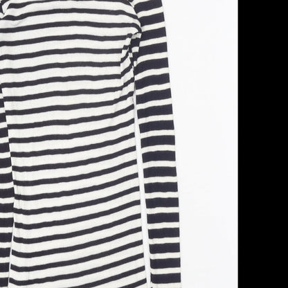 French Connection Womens Multicoloured Scoop Neck Striped Viscose Pullover Jumper Size L