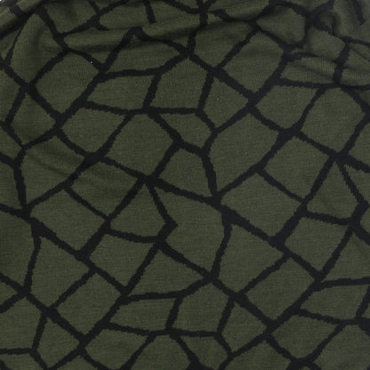 Debenhams Womens Green Mock Neck Geometric Acrylic Pullover Jumper Size S