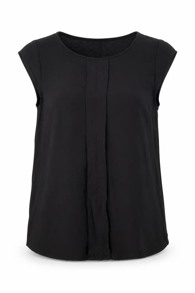 H&M Womens Black Polyester Basic Blouse Size XS Round Neck