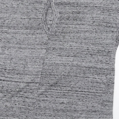 Marks & Spencer Womens Grey Polyester Basic T-Shirt Size 12 Round Neck