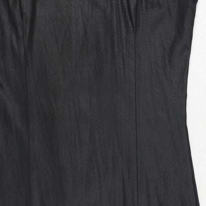 Kit Womens Black Polyester Pencil Dress Size 16 Boat Neck Pullover