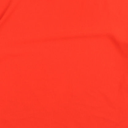 H&M Womens Red Polyester Basic Blouse Size 4 Round Neck