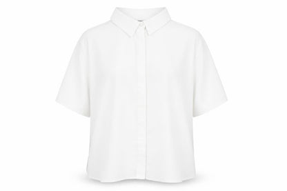 ASOS Womens White Polyester Basic Button-Up Size 14 V-Neck