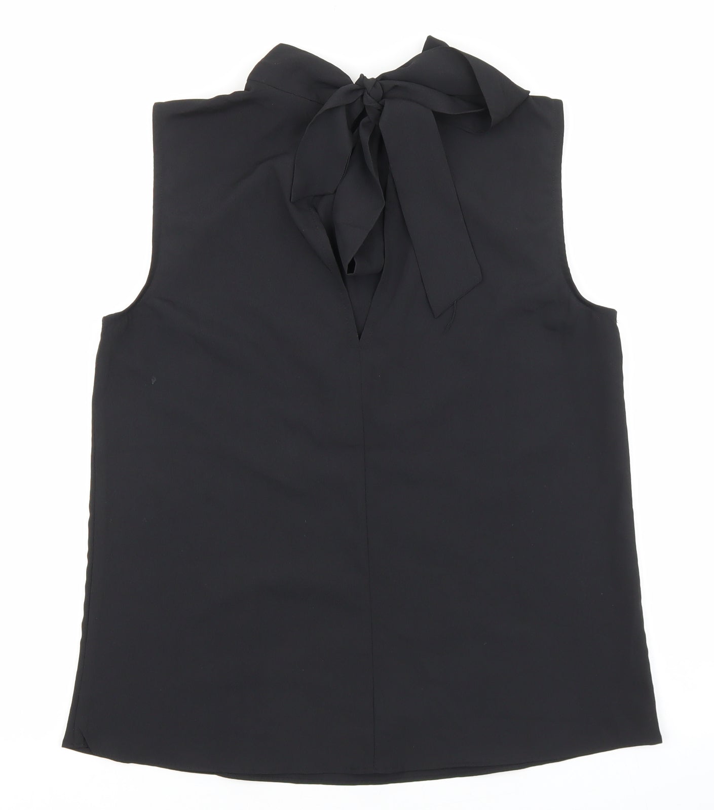 H&M Womens Black Polyester Basic Blouse Size S Mock Neck