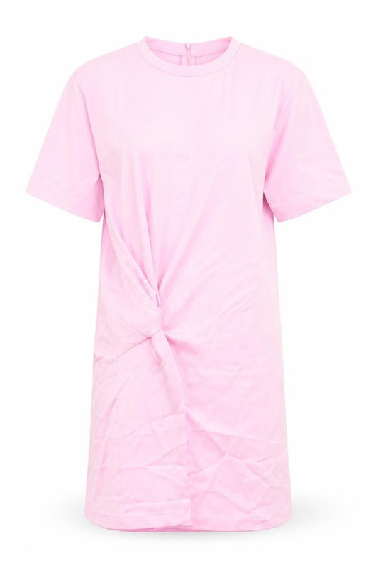 Zara Womens Pink Polyester T-Shirt Dress Size S Round Neck Pullover