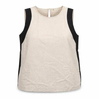 Preworn Womens Beige Polyester Basic Tank Size 16 Round Neck