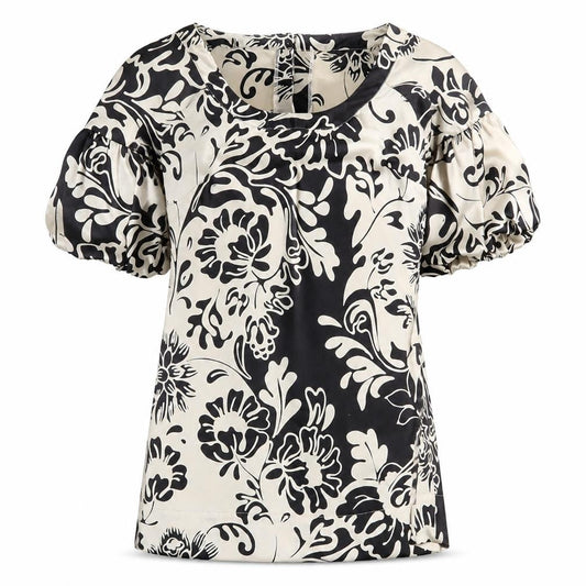 Marks & Spencer Womens Black Floral Polyester Shift Size 12 Boat Neck Button