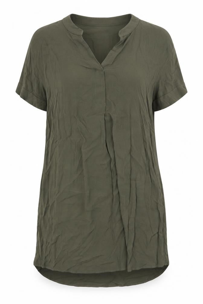 H&M Womens Green Viscose Shift Size 10 V-Neck Pullover