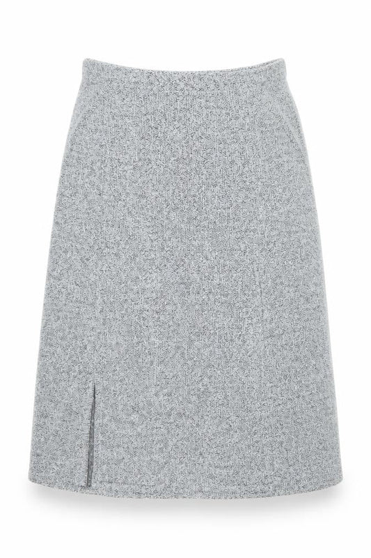 Preworn Womens Grey Polyester A-Line Skirt Size 28 in