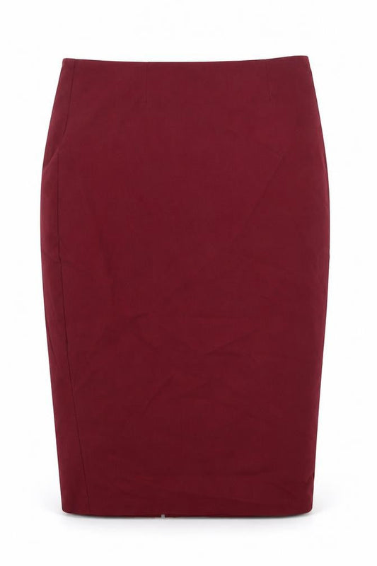 ASOS Womens Red Viscose Straight & Pencil Skirt Size 21 in Zip