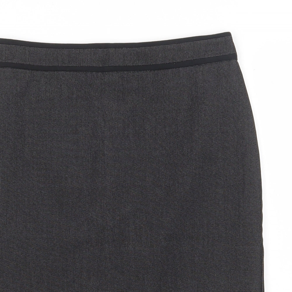 MNG Womens Grey Polyester Straight & Pencil Skirt Size 10 Zip