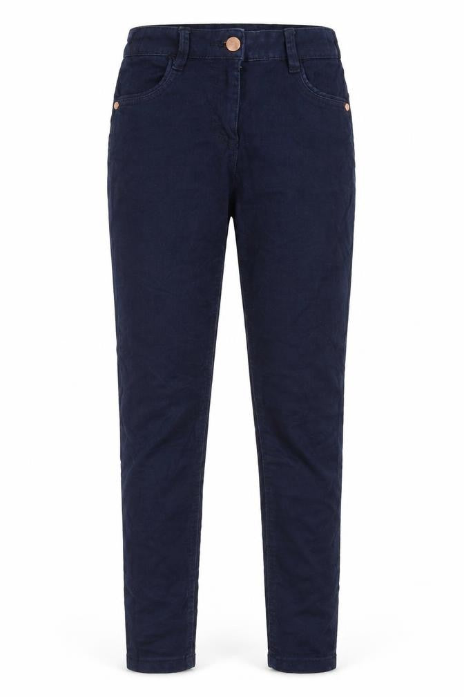 Marks & Spencer Girls Blue Cotton Skinny Jeans Size 10-11 Years Regular Button