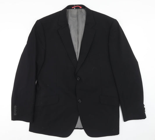 Taylor & Wright Mens Black Wool Jacket Blazer Size 42