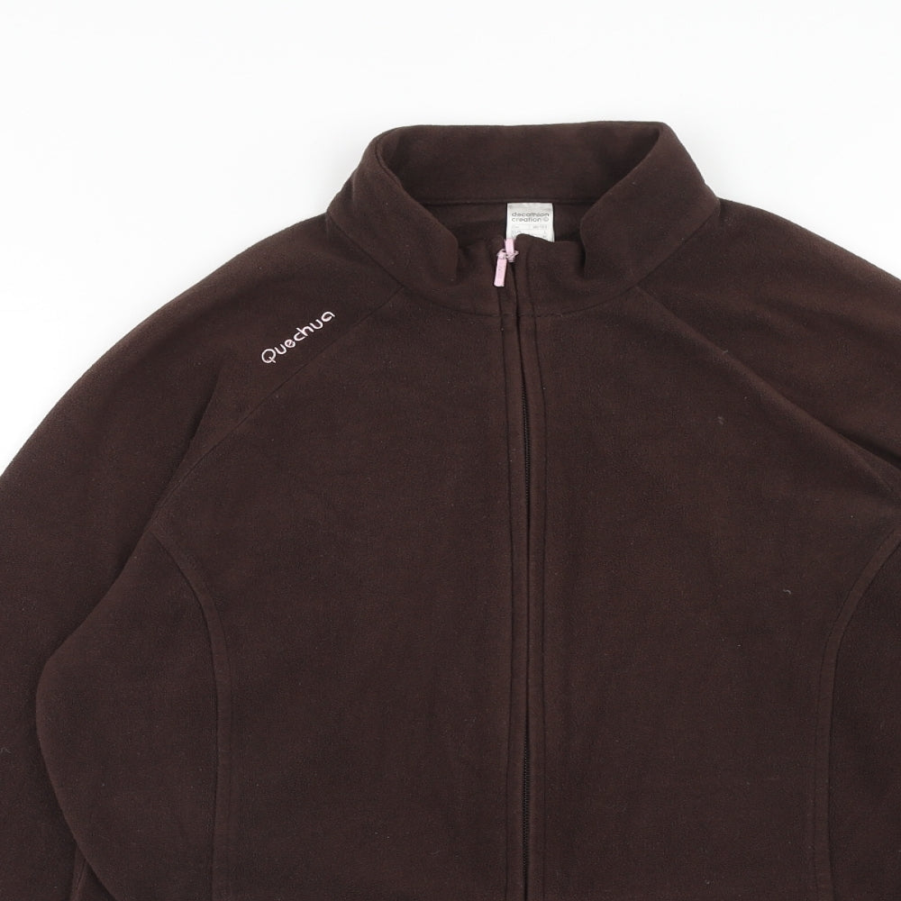 Quechua Womens Brown Jacket Size L Zip