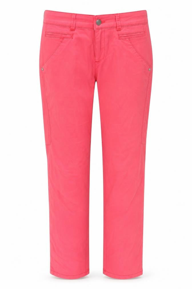 Comma Womens Pink Cotton Straight Jeans Size 10 Regular Zip