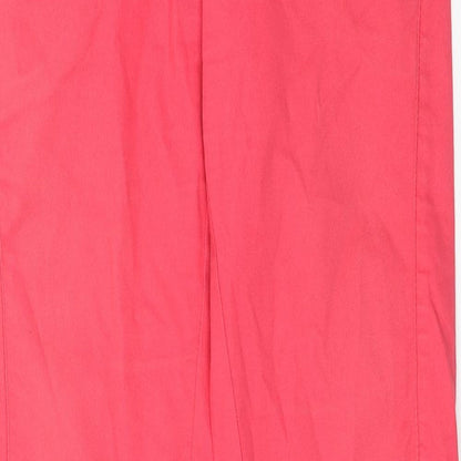 Comma Womens Pink Cotton Straight Jeans Size 10 Regular Zip
