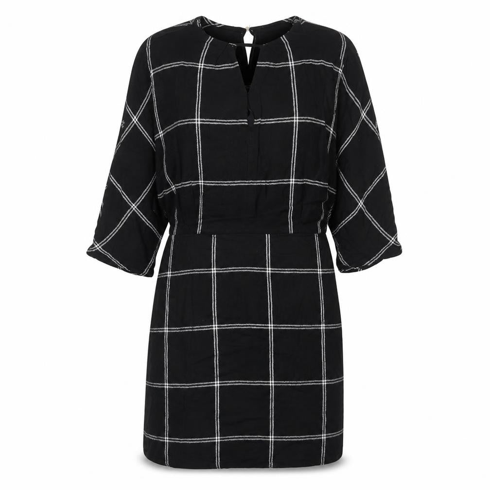 River Island Womens Black Camouflage Viscose Mini Size 12 V-Neck Zip