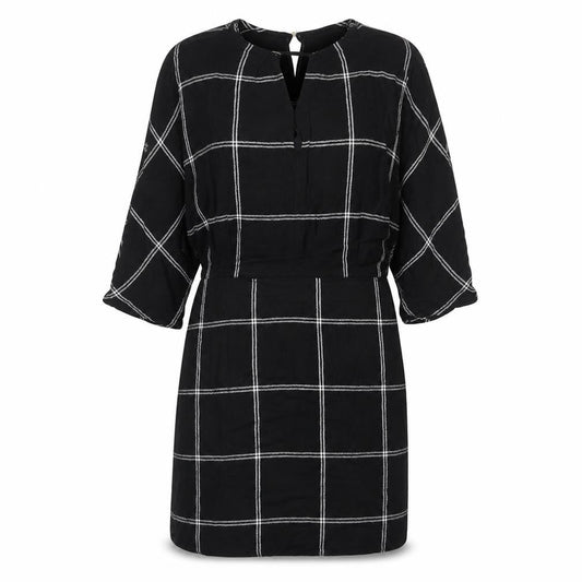 River Island Womens Black Camouflage Viscose Mini Size 12 V-Neck Zip