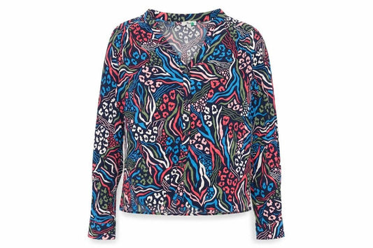 Khost Womens Multicoloured Geometric Viscose Basic Blouse Size 10 V-Neck - Mixed Prints