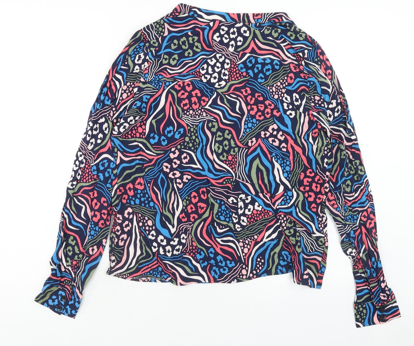 Khost Womens Multicoloured Geometric Viscose Basic Blouse Size 10 V-Neck - Mixed Prints