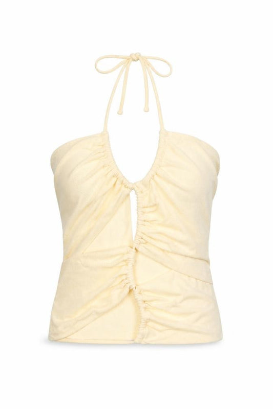 Zara Womens Beige Viscose Basic Tank Size M Halter