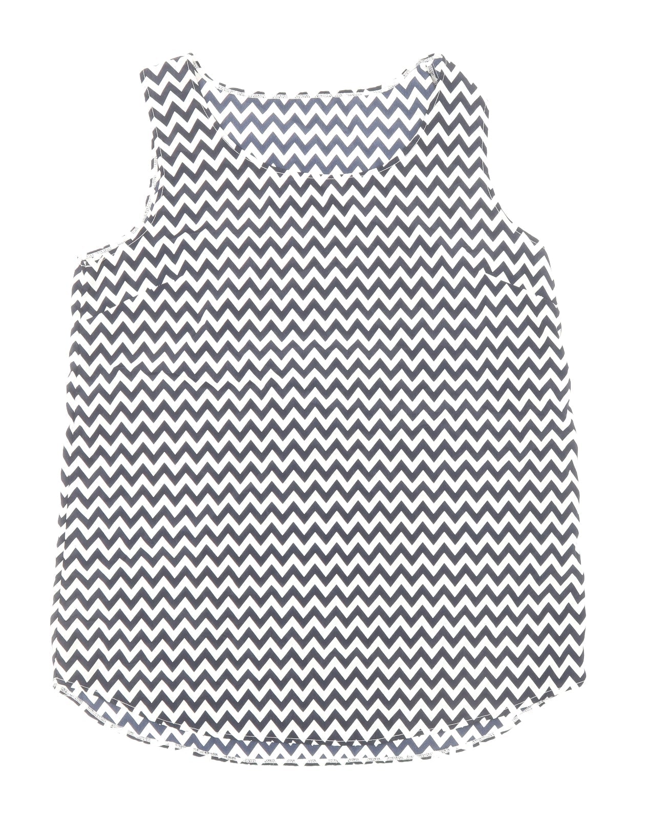 TU Womens Blue Geometric Polyester Basic Blouse Size 10 Scoop Neck