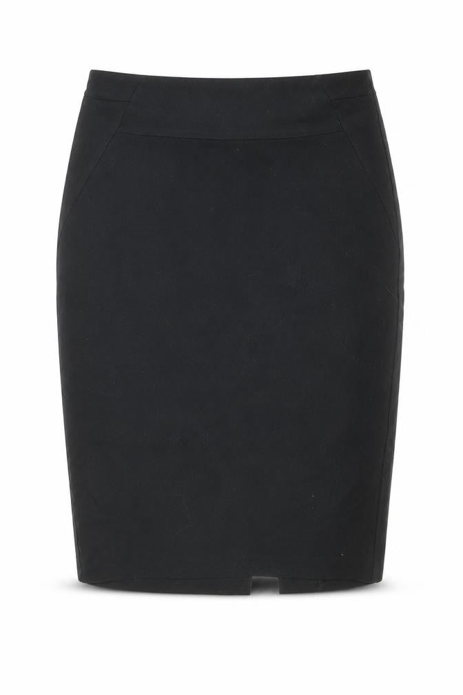 Marks & Spencer Womens Black Polyester Straight & Pencil Skirt Size 8 Zip
