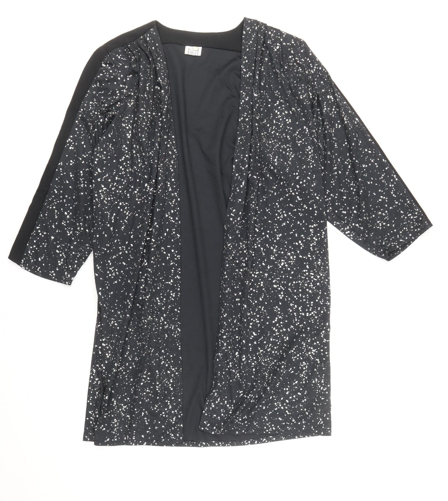 Preworn Womens Green Geometric Polyester Kimono Blouse Size 12 V-Neck