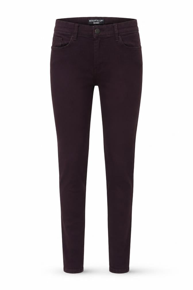 Marks & Spencer Womens Purple Cotton Skinny Jeans Size 10 L25 in Regular Button