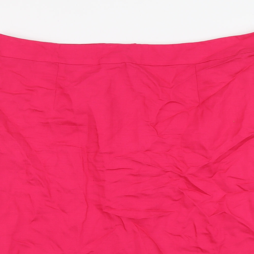 Linea Womens Pink Lyocell Straight & Pencil Skirt Size 16 Zip