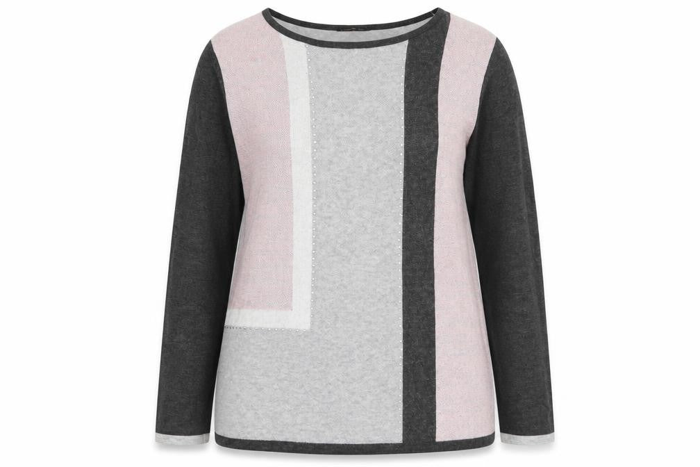 Anna Rose Womens Grey Boat Neck Viscose Pullover Jumper Size XL