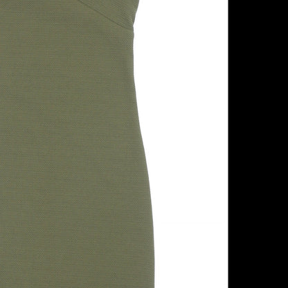 Miss Selfridge Womens Green Polyester Bodycon Size 10 V-Neck Pullover