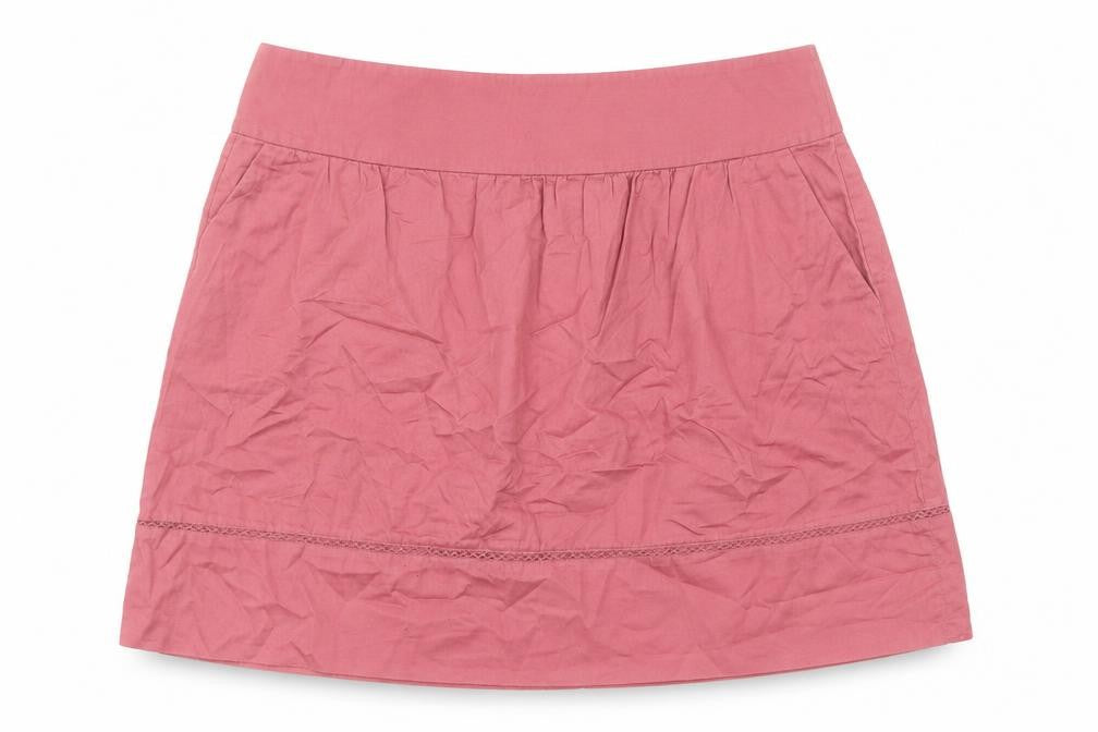 LOFT Womens Pink Cotton Mini Skirt Size 10 Zip