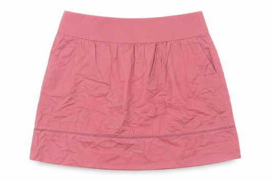 LOFT Womens Pink Cotton Mini Skirt Size 10 Zip
