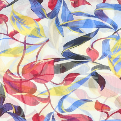 Peacocks Womens Multicoloured Geometric Polyester Basic Blouse Size 10 Round Neck