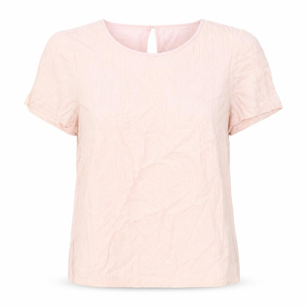 Per Una Womens Pink Viscose Basic T-Shirt Size 12 Scoop Neck